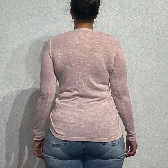 Lauren Moshi Pink V-Neck Top Sz M NWOT - Picture 9 of 11